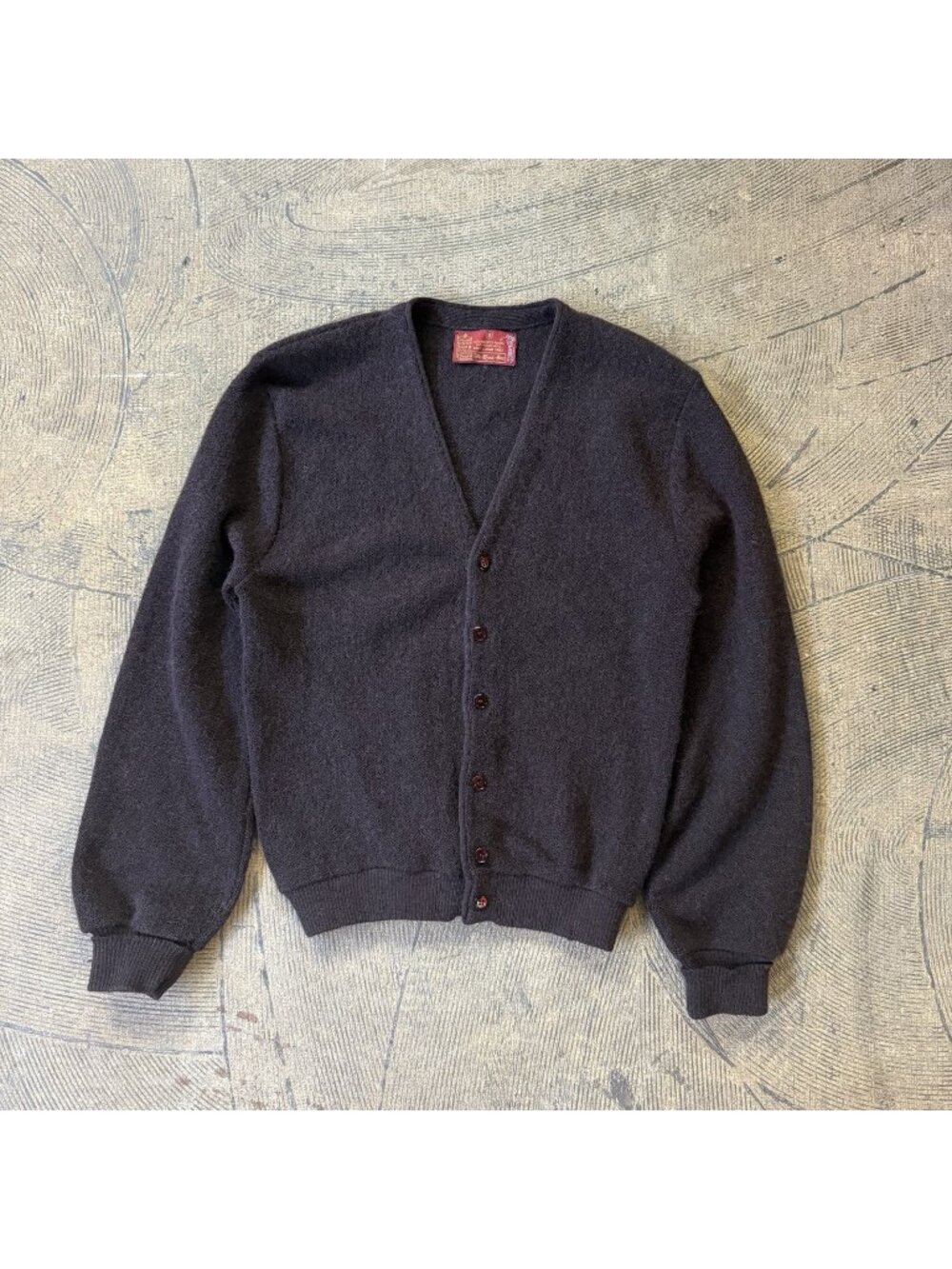 Vintage 1960's Sears Kings Road Shop Wool & Alpaca Blend Cardigan Small